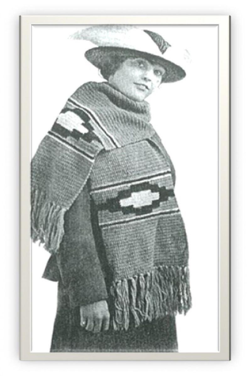 PATTERN #0501 NAVAJO SCARF VINTAGE CROCHET