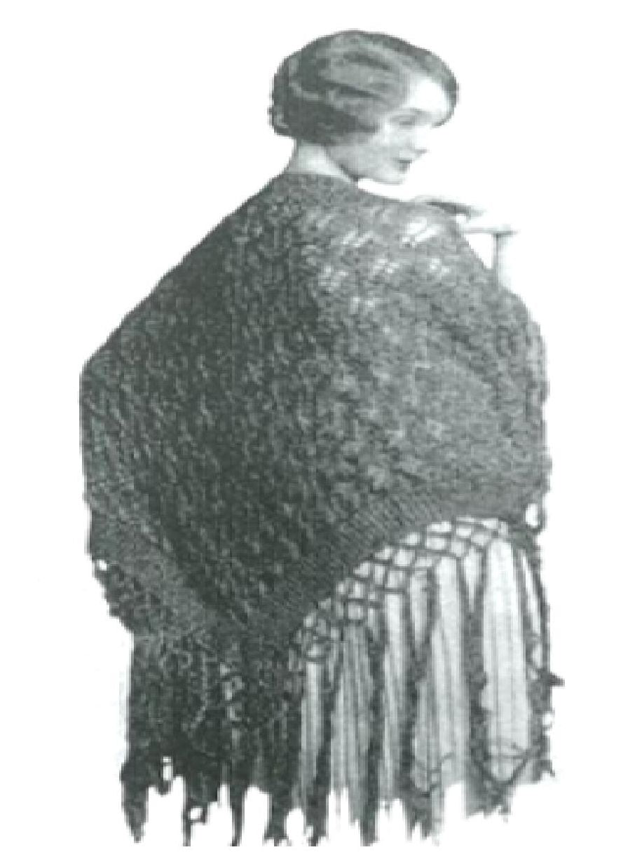 PATTERN #0638 ERICA SHAWL VINTAGE KNITTING