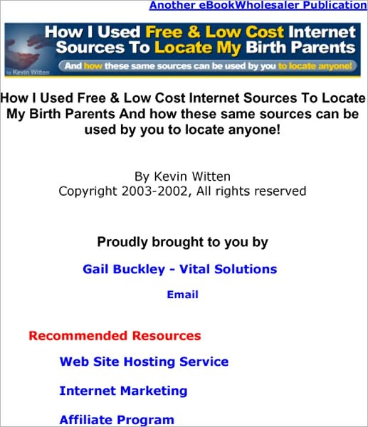 Guide to Locating Birth Parents
