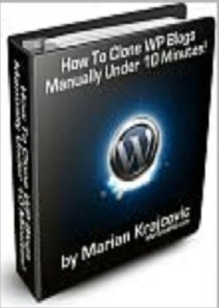 Clone WP Blogs Manually