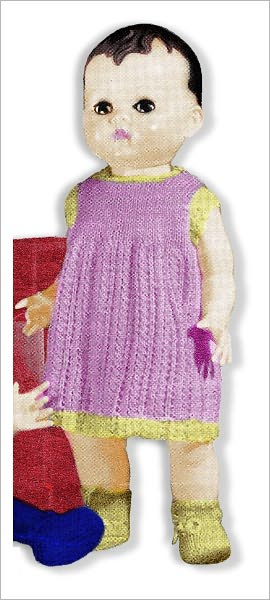Dress & Booties Knitting Patterns for a 16-Inch Doll (#DOL0113)