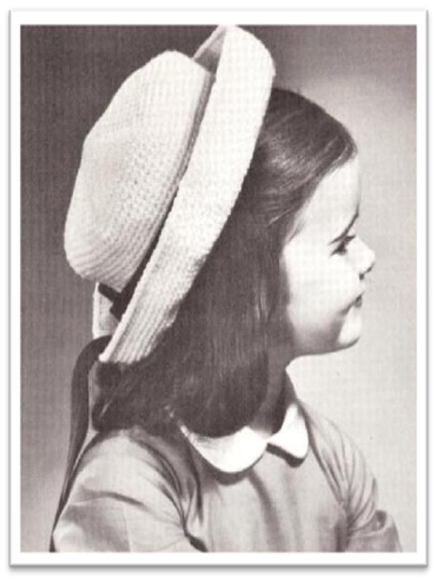 PATTERN #2741 LITTLE GIRLS BRETON HAT VINTAGE CROCHET