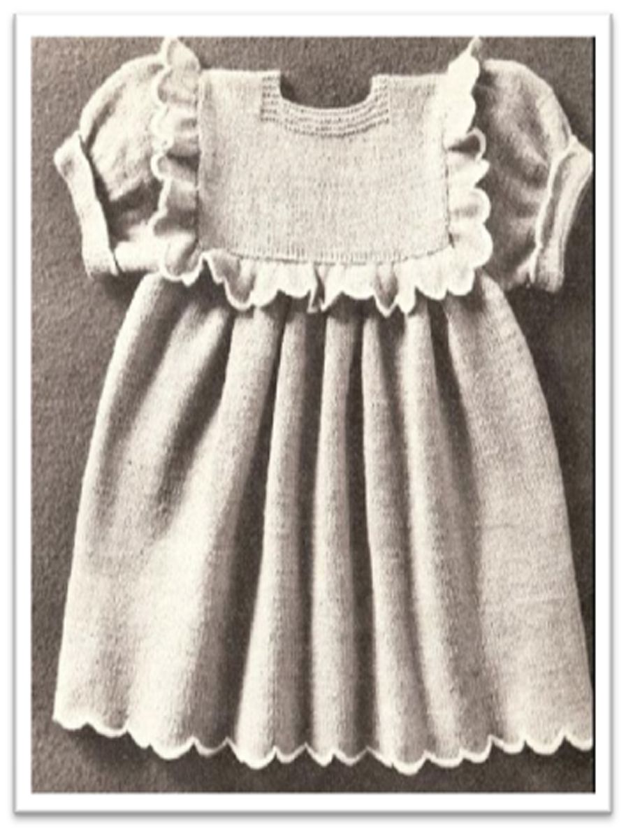 PATTERN #2749 GRANDMA'S GIRL VINTAGE KNITTING