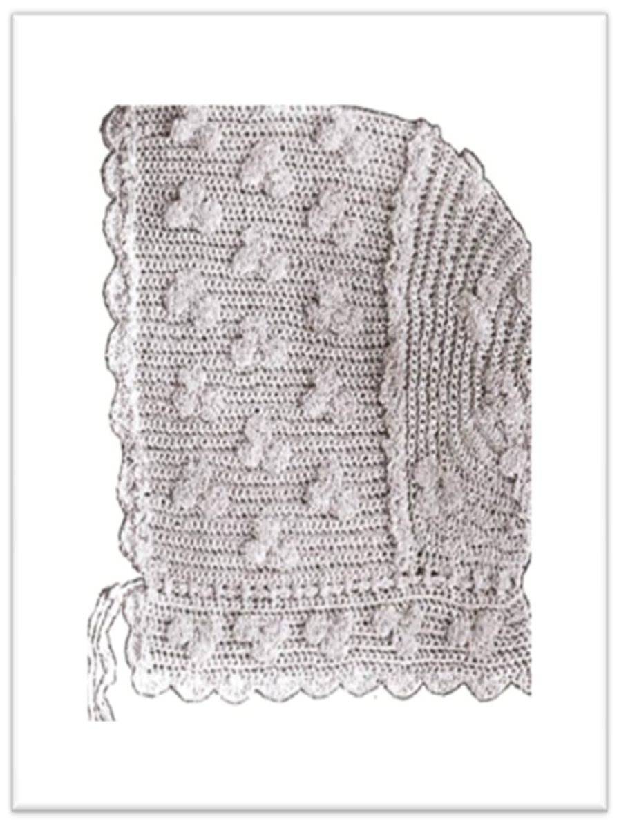 PATTERN #2766 INFANTS SILK HOOD VINTAGE CROCHET