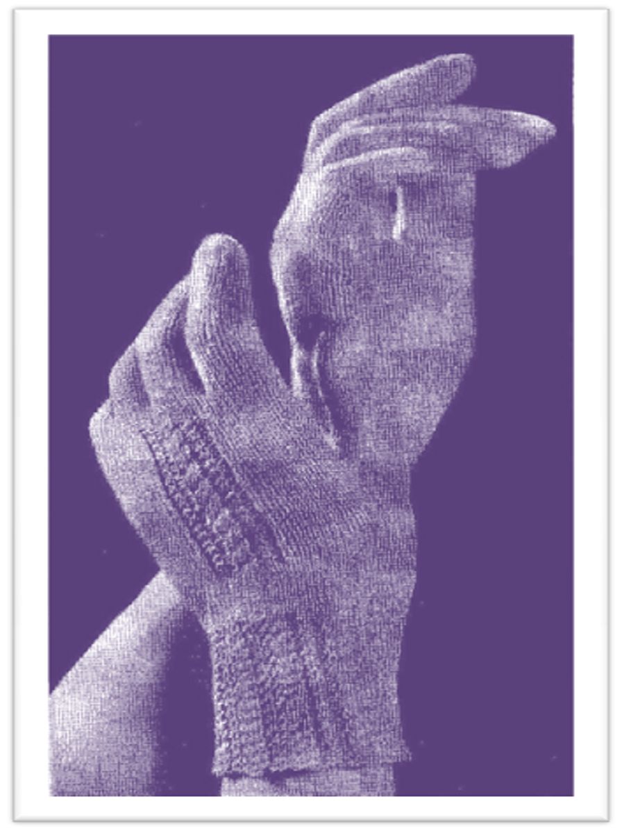 PATTERN #2768 WOMEN'S GLOVES VINTAGE KNITTING