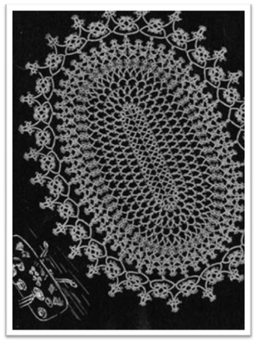 PATTERN #2782 OVAL TATTED DOILY VINTAGE TATTING