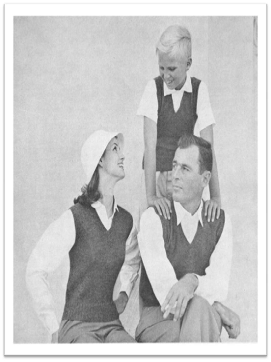 PATTERN #2793 V-NECK CLASSIC VINTAGE KNITTING