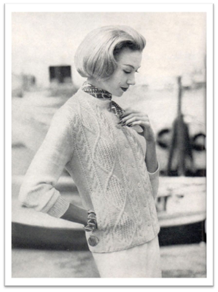 PATTERN #2797 AARON CARDIGAN VINTAGE KNITTING