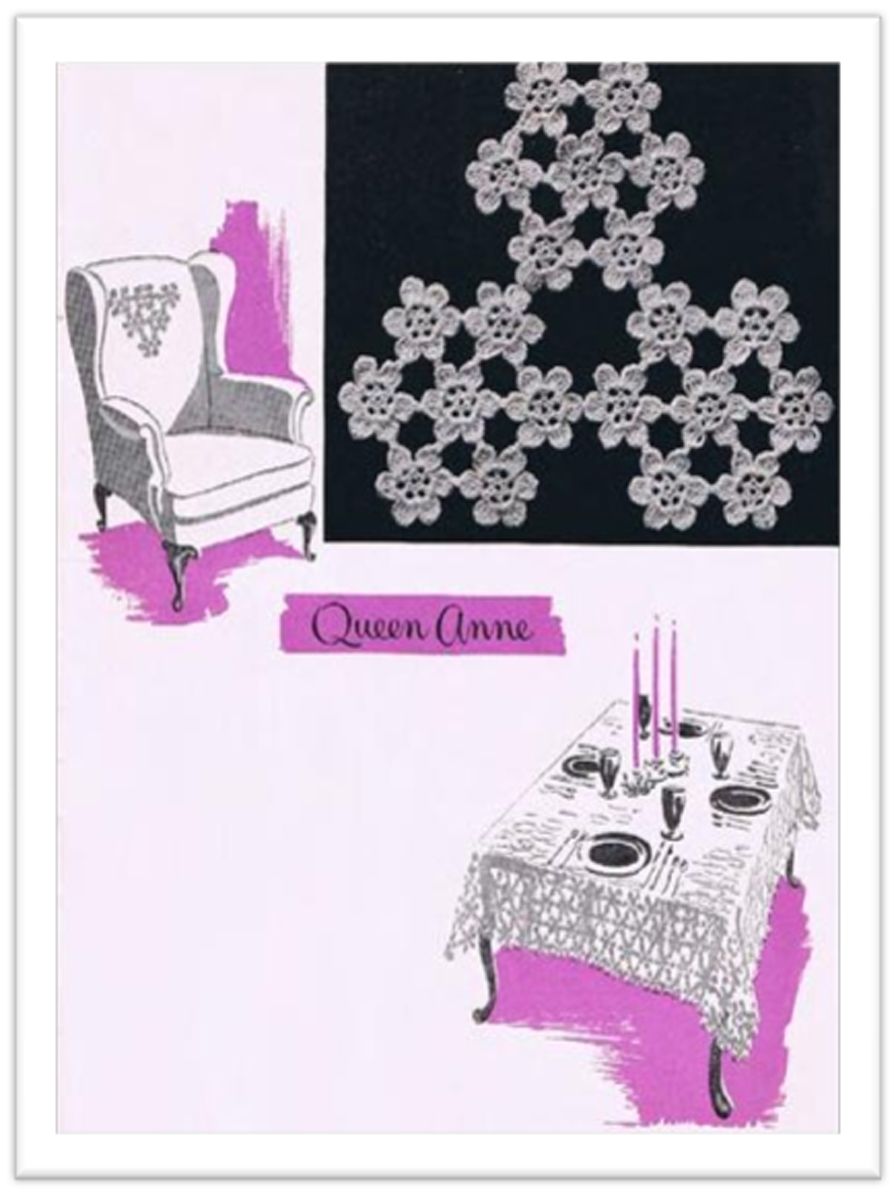 PATTERN #2799 QUEEN ANN MOTIF VINTAGE CROCHET