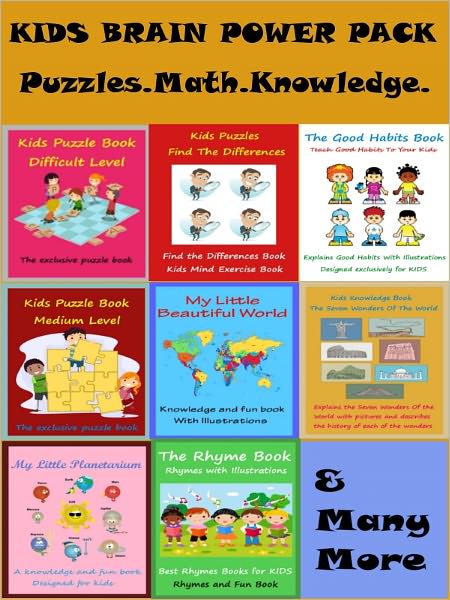 Kids Brain Power Pack : Power Pack of Puzzles Math Good Habits And Knowledge