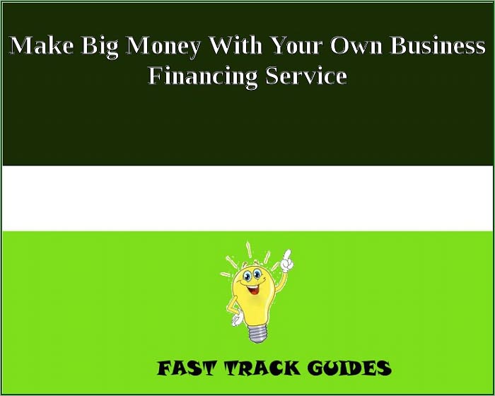 Make Big Money With Your Own Business Financing Service