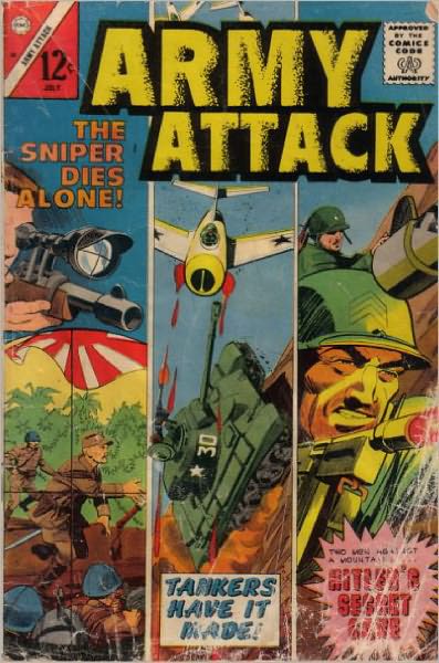 Army Attack Number 38 War Comic Book