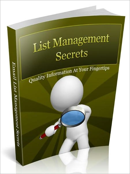 List Management Secrets - Quality Information At Your fingertips