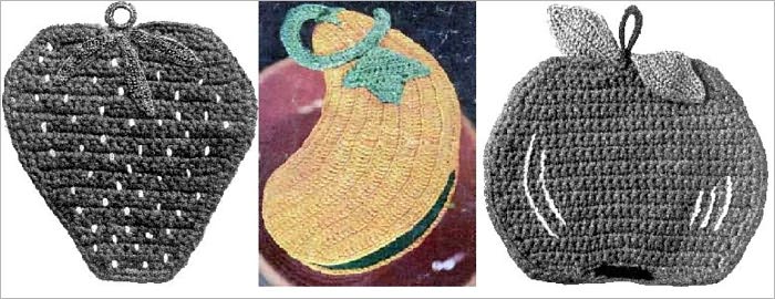 Fruit and Veggie Potholders for Crochet