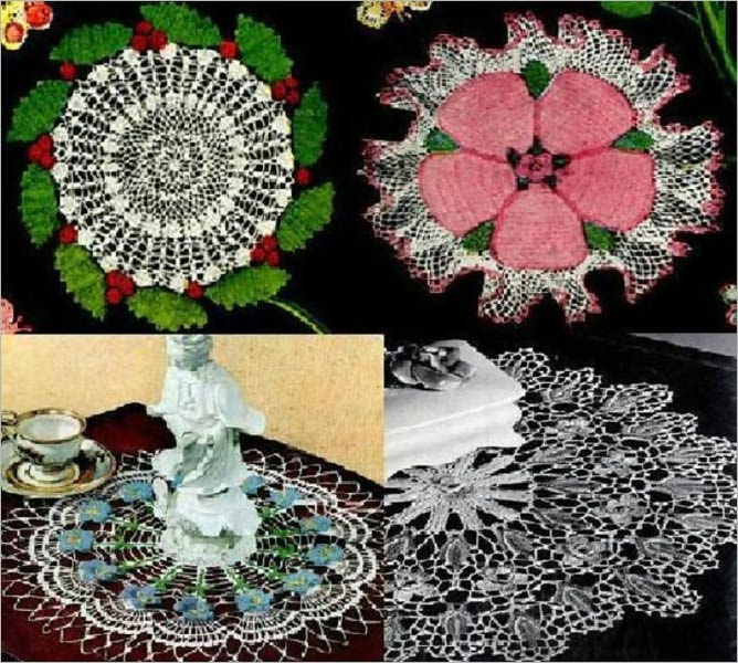 Flowers and Fruit Crocheted Doilies Part One