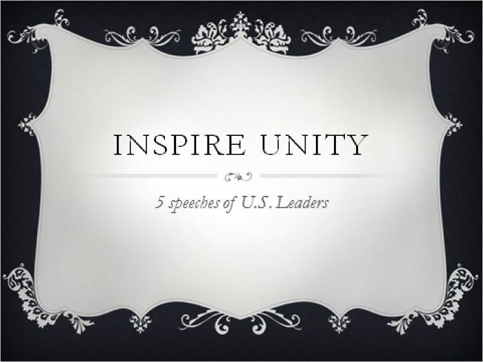 Inspire Unity: 5 speeches of U.S. Leaders
