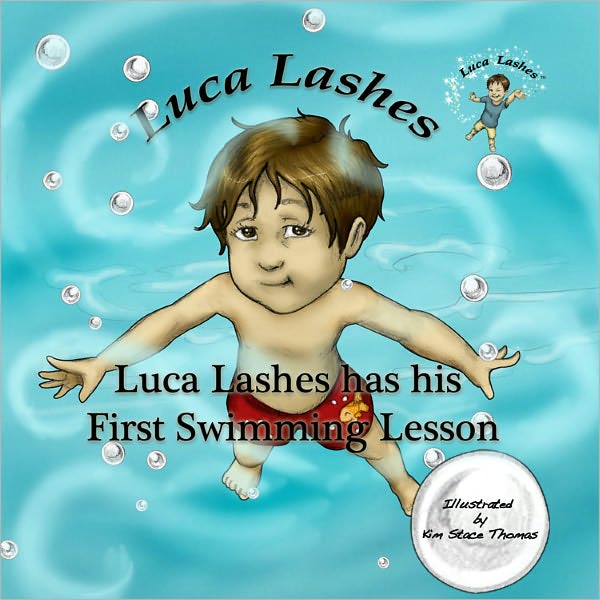 Luca Lashes has his First Swimming Lesson
