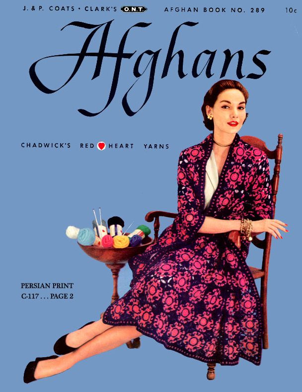 Afghans J&P Coats Clark's O.N.T. Book No. 289