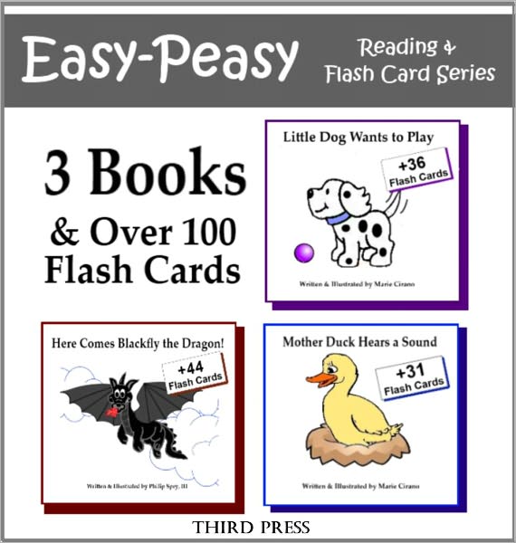 Sight Word Story Collection 1 - 3 Easy Readers that are over 90% Sight Words! (Mother Duck Hears a Sound, Little Dog Wants to Play & Here Comes Blackfly the Dragon!)