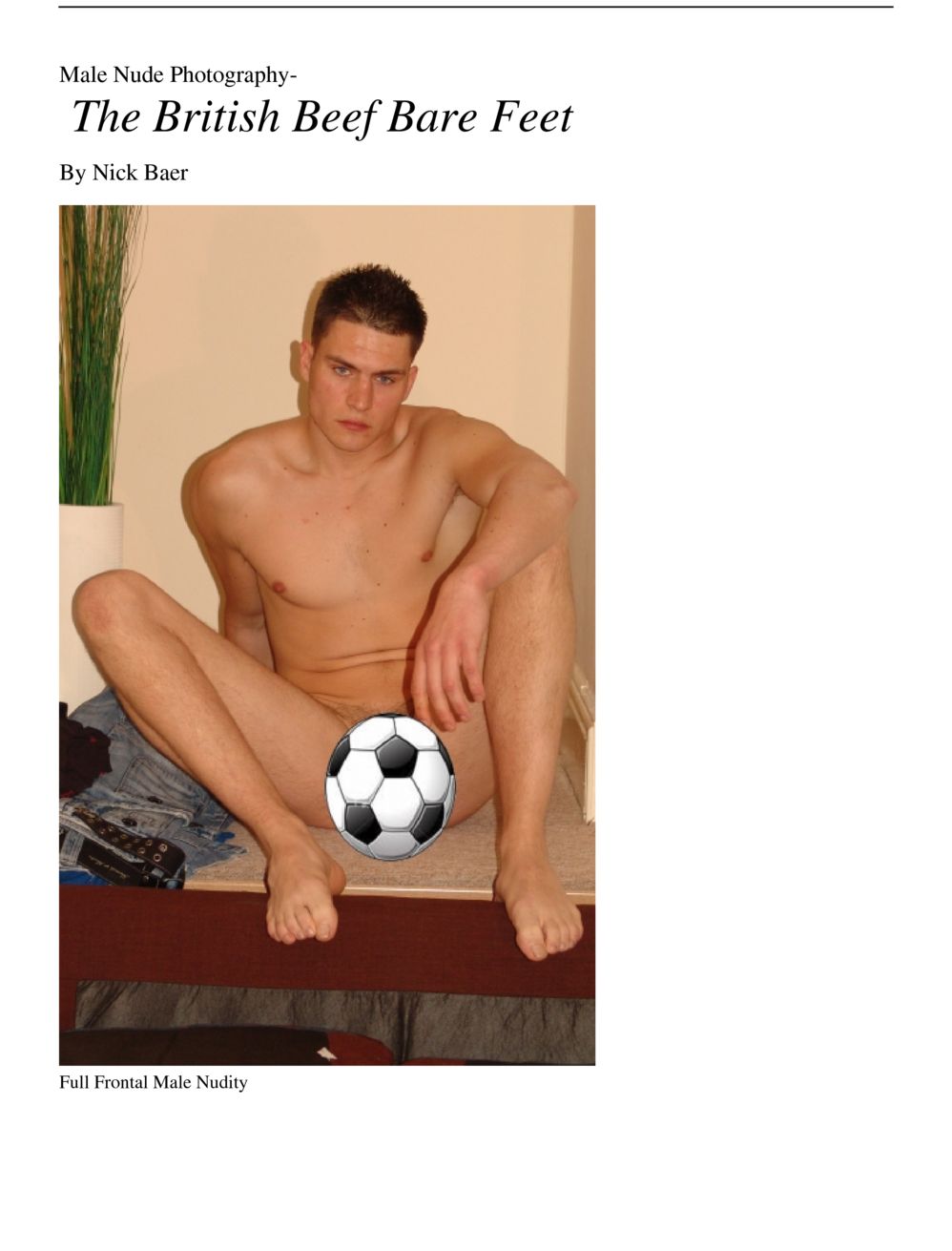 Male Nude Photography- The British Beef Bare Feet