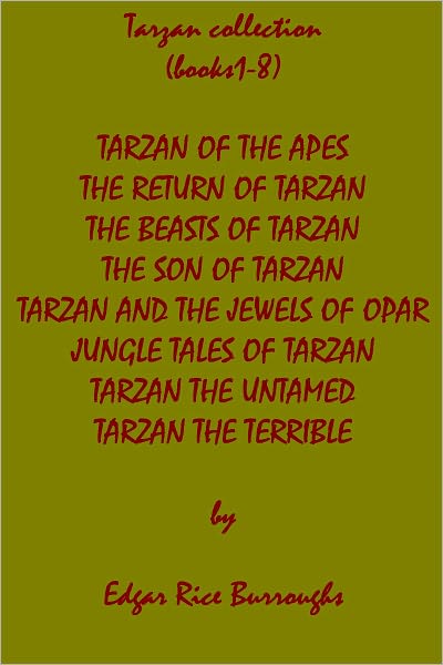 Tarzan books 1-8, superior formatting & chapter navigation