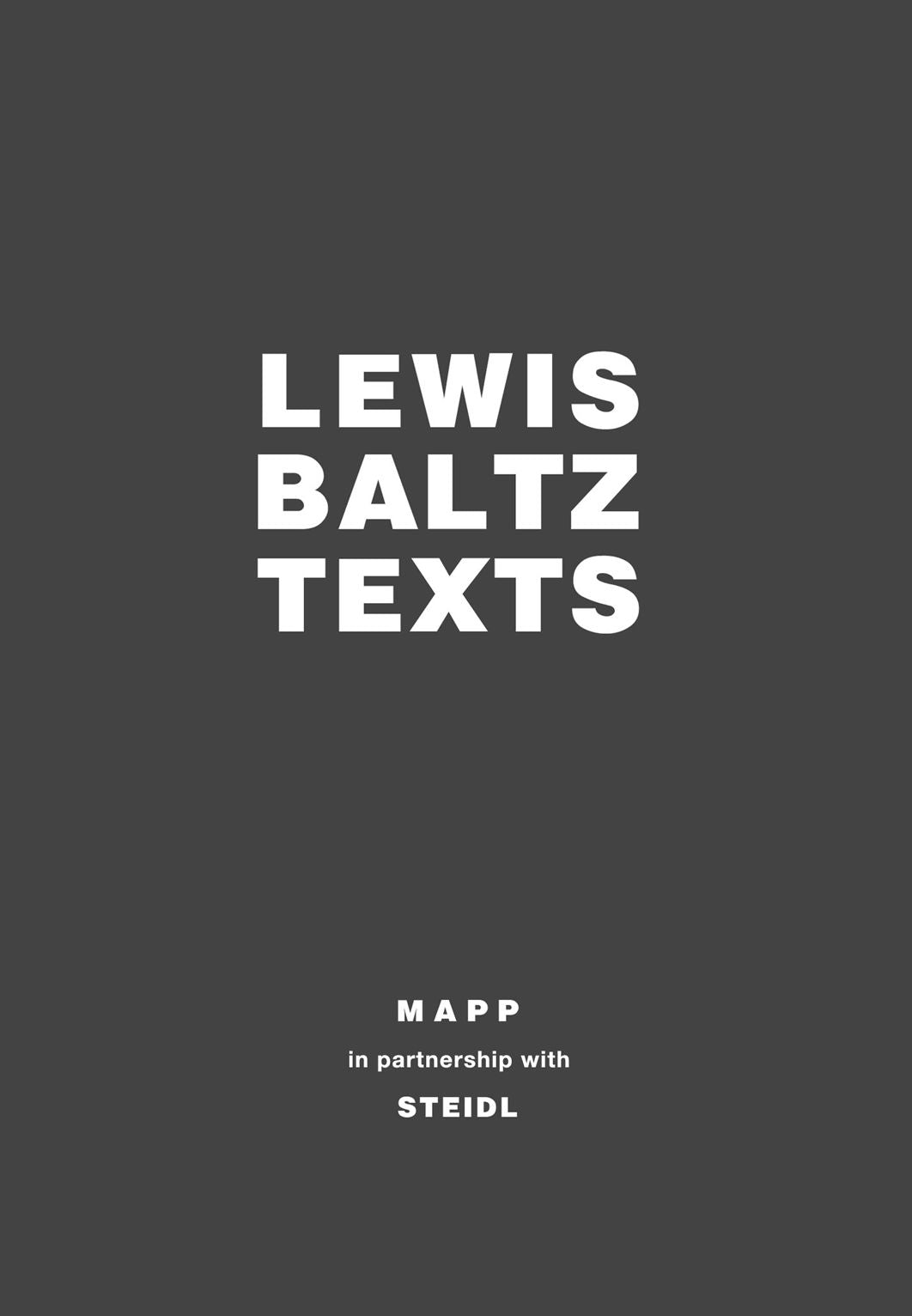 Lewis Baltz: Texts