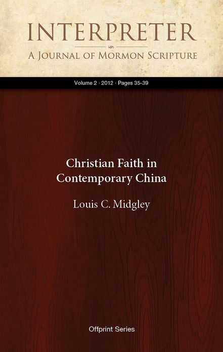 Christian Faith in Contemporary China