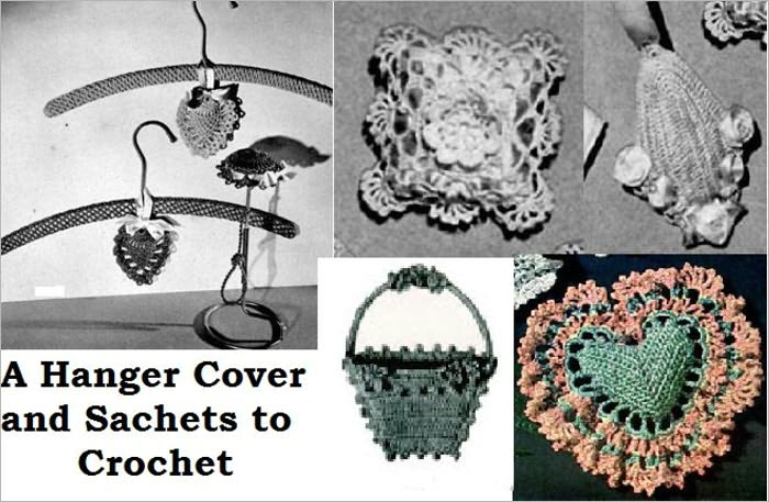 A Hanger Cover and Sachets to Crochet