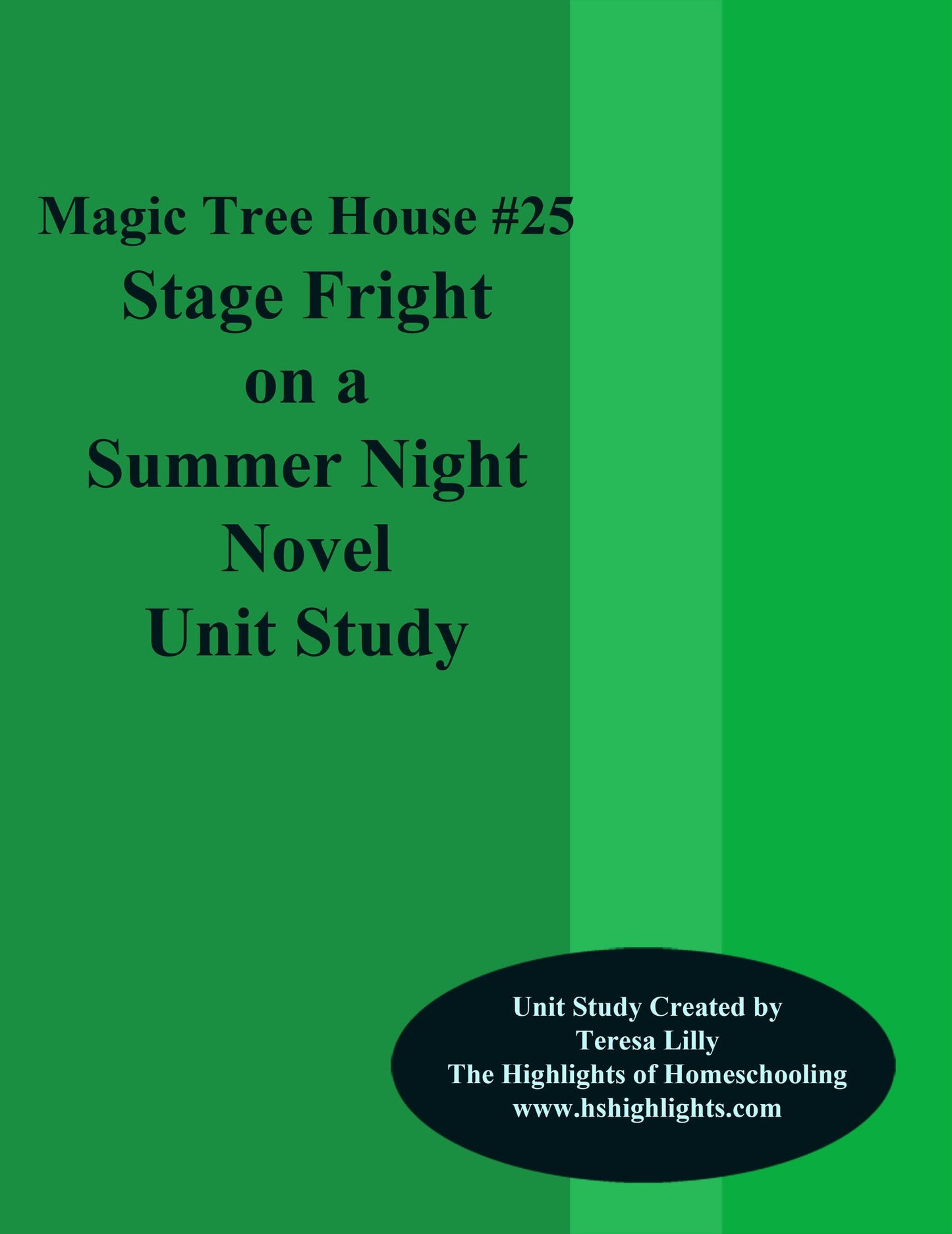 Magic Tree House #25 Stage Fright on a Summer Night Novel Unit Study