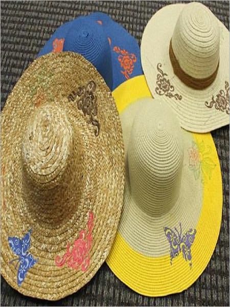 How to put Embroidery on Straw / Synthetic Straw Hats