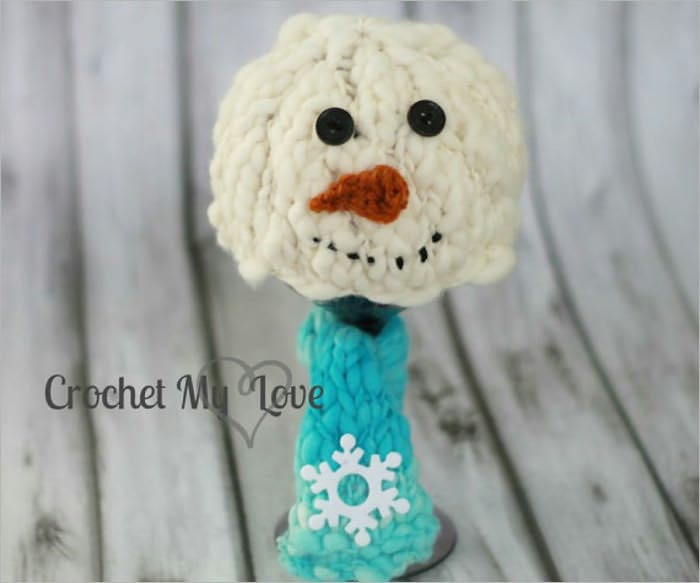 handspun snowman scarf set