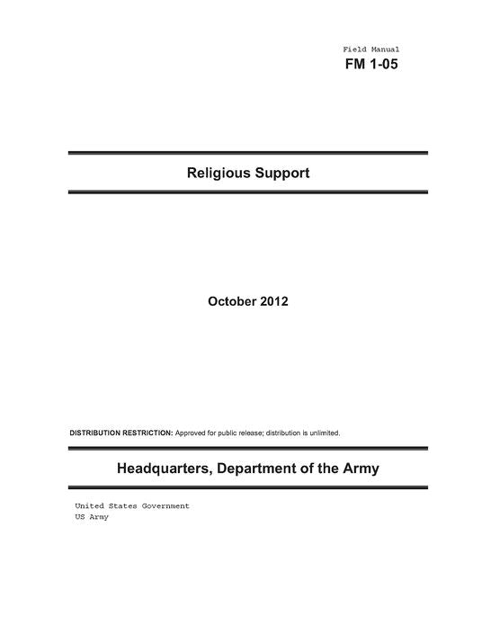 Field Manual FM 1-05 Religious Support October 2012
