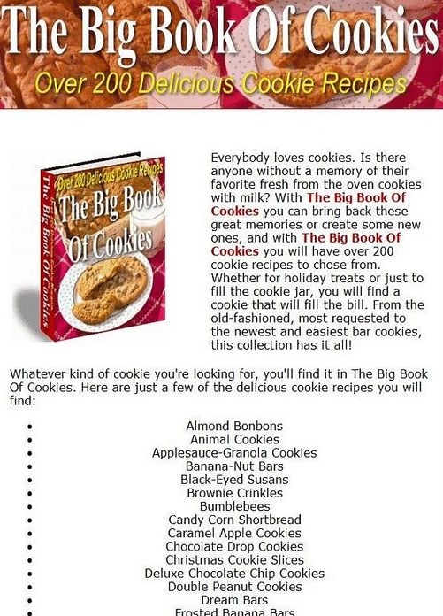 Reference Recipes CookBook - The Big Book of Cookies - Everybody loves.... cookies.