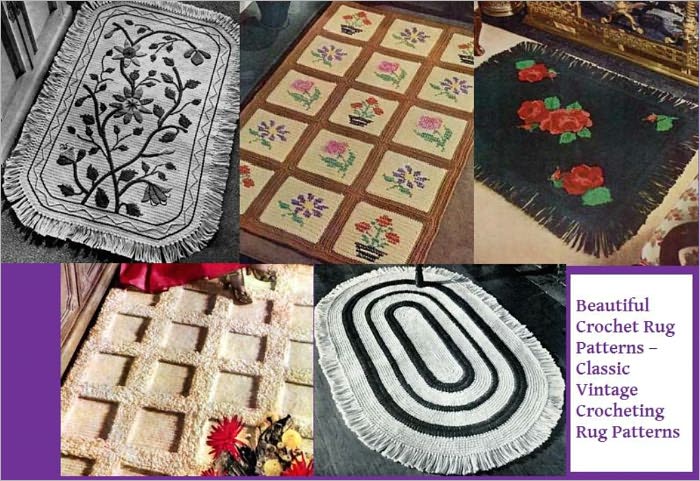 Beautiful Crochet Rug Patterns – Classic Vintage Crocheting Rug Patterns