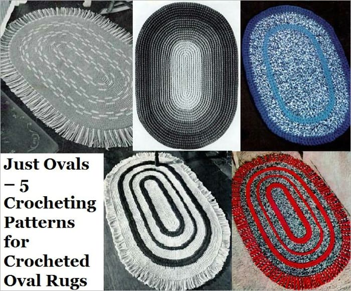 Just Ovals – 5 Crocheting Patterns for Crocheted Oval Rugs