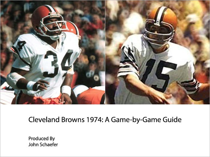 Cleveland Browns 1974: A Game-by-Game Guide