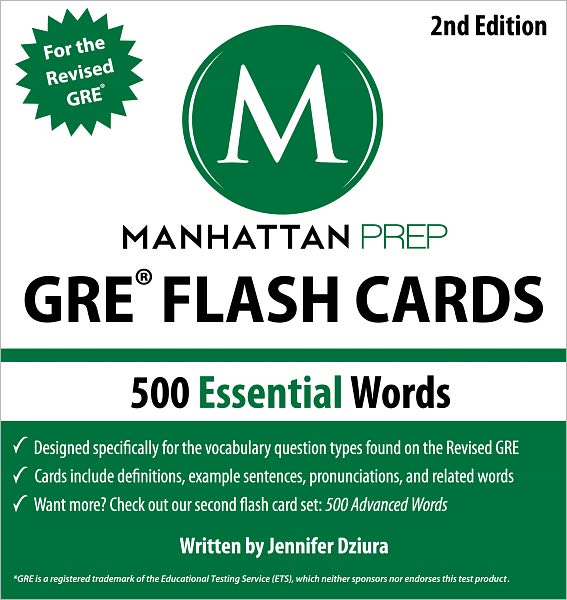 500 Essential Words: GRE Vocabulary Flash Cards, 2nd Edition