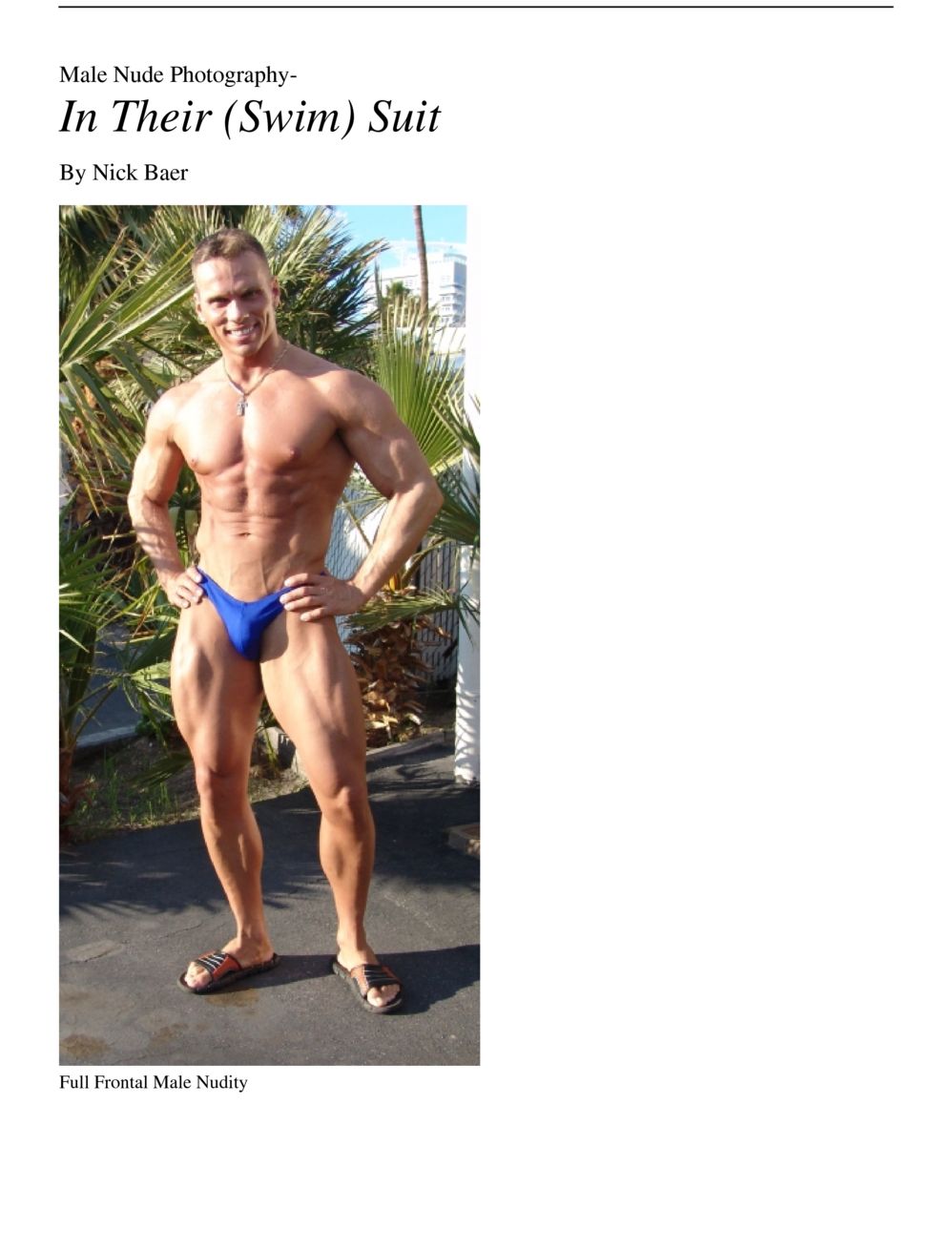 Male Nude Photography- In Their (Swim) Suit