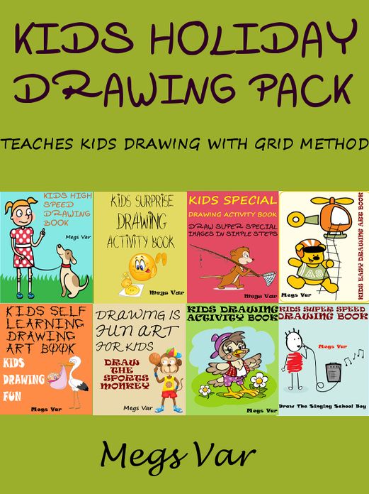 Kids Holiday Drawing Pack : Teaches Kids Drawing With Grid Method