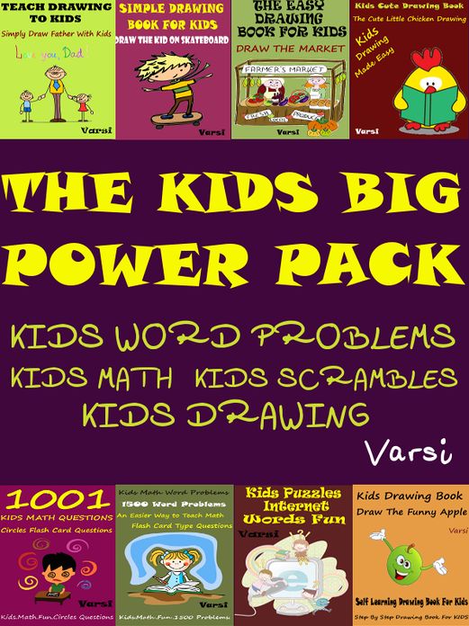 The Kids Big Power Pack : Kids Word Problems Kids Math Kids Scrambles Kids Drawing Books Fun Pack