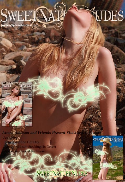 Aimee Addison and Friends Present Stockings in Desert - SweetNatureNudes Issue #27