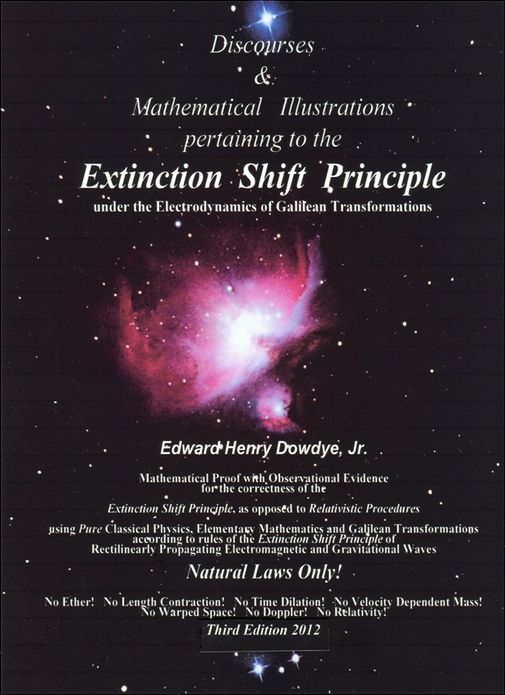 Discourses & Mathematical Illustrations pertaining to the Extinction Shift Principle under the Electrodynamics of Galilean Transformations