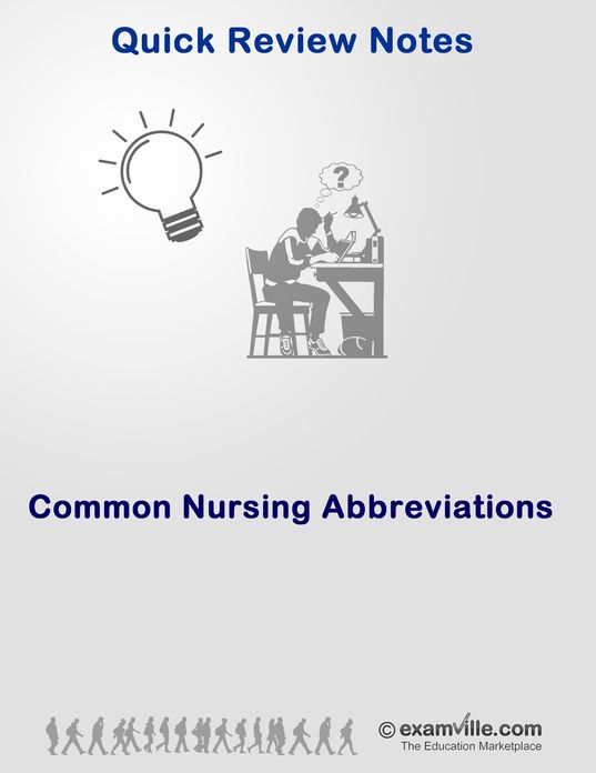 Abbreviations That You Need To Know (for Nurses and Nursing Students)