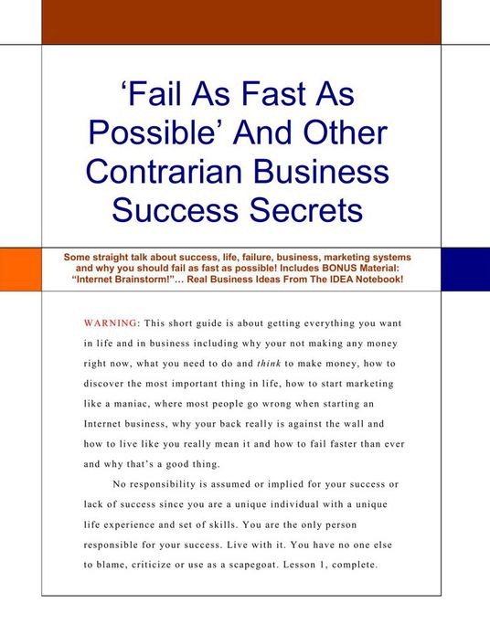 Fail Faster For Success