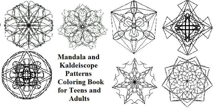 Mandala and Kaldeiscope Patterns Coloring Book for Teens and Adults