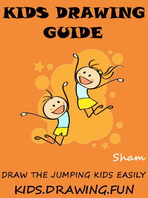 Kids Drawing Guide : Draw The Jumping Kids Easily