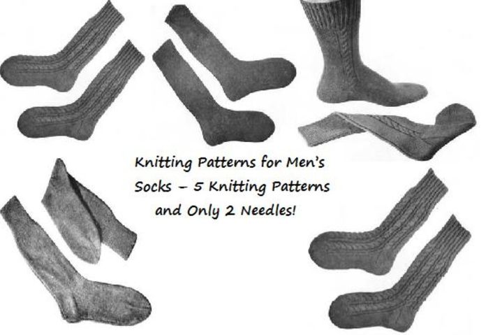 Knitting Patterns for Men’s Socks – 5 Knitting Patterns and Only 2 Needles!