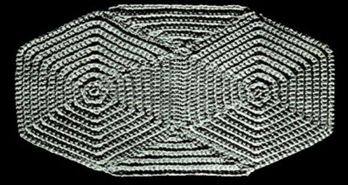 Hexagon Dish Mat Vintage Pattern