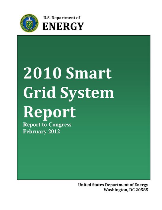 2010 Smart Grid System Report Report to Congress February 2012