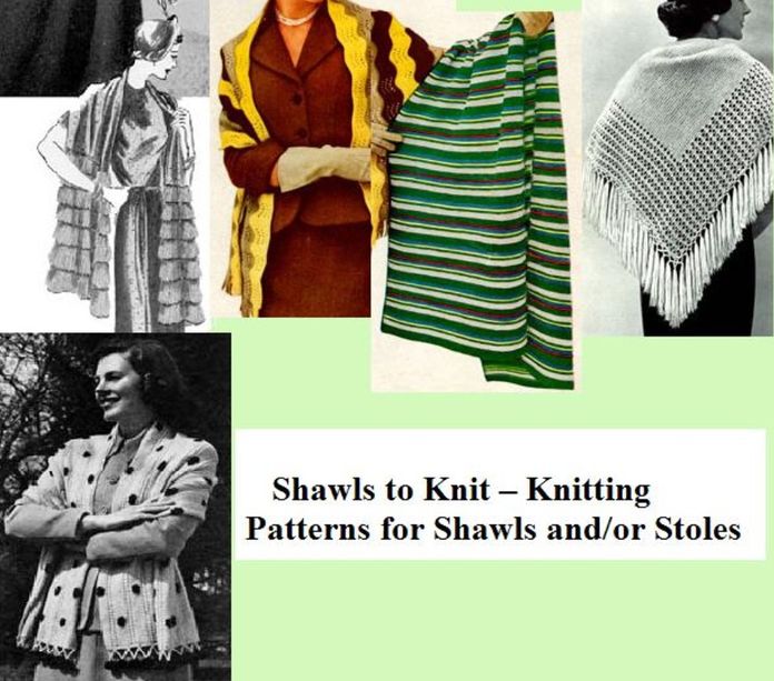 Shawls to Knit – Knitting Patterns for Shawls and/or Stoles